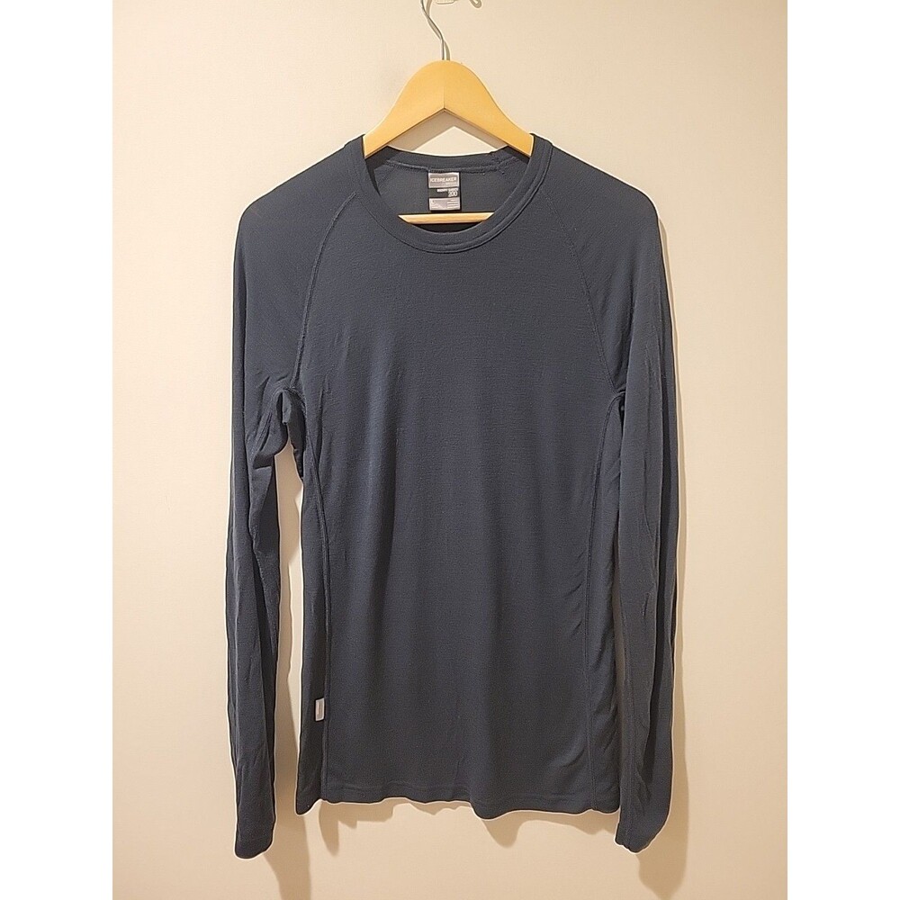 Icebreaker Bodyfit 200 Men's 100% Wool Long Sleeve Base Layer Pullover Size L